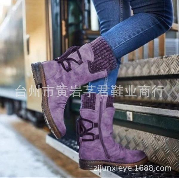 

boots going to code low 2021 thick bandage woman, Black