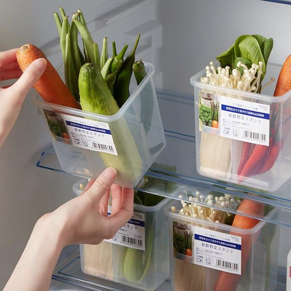 

storage bottles & jars refrigerator fresh-keeping box food containers kitchen organizer household plastic boxes deskstationery
