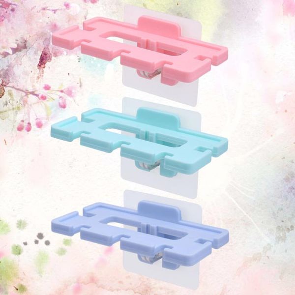 

3pcs toothbrush holder creative suction organizer wall mounted for bathroom (random color) bath accessory set