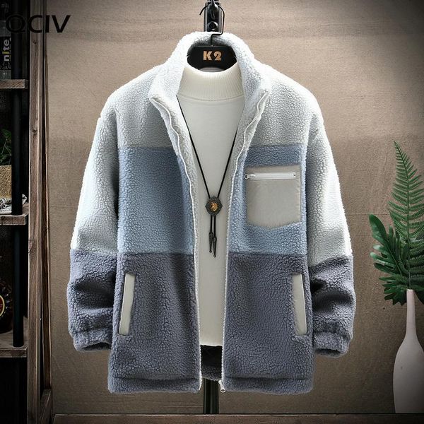 

men's jackets bomber jacket men winter thick warm fleece teddy coat for mens sportwear tracksuit male fluffy, Black;brown