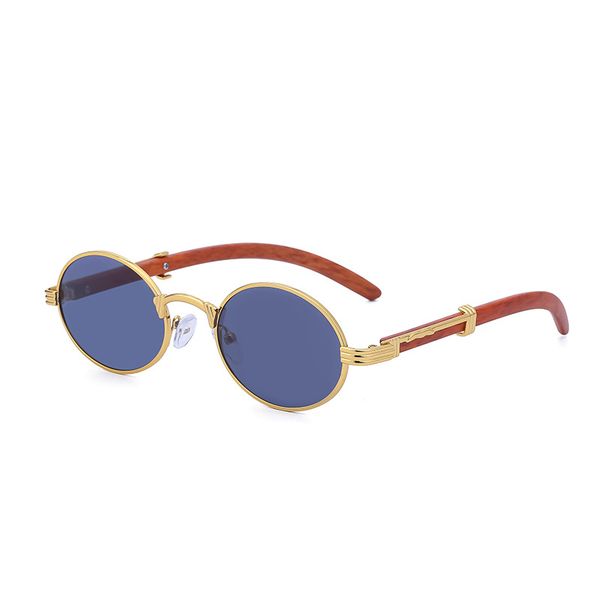 Mode Carti Luxus Coole Sonnenbrille Designer Classic Herren Multi Büffelhorn Rahmen Shades Marke Gemischte Farbe Oval Damen Anti-Ultraviolett Holzmaserung verstellbar