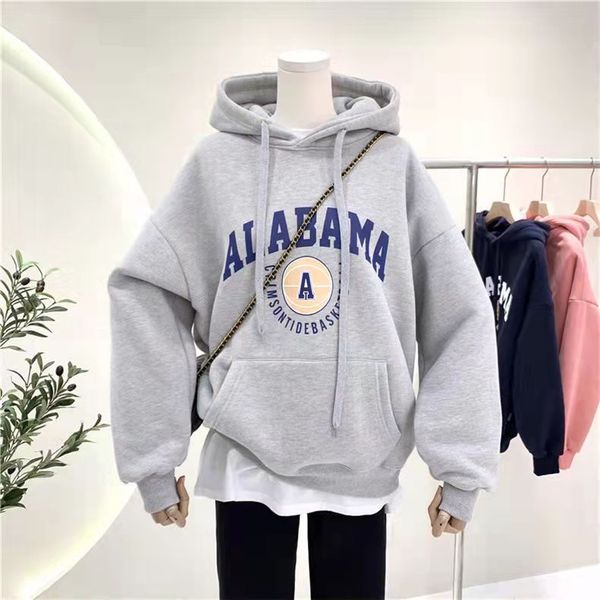 

women's hoodies fashion winter fleece sweatshirts warm casual high street hiphop outwear lady, Black