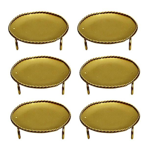 

iron candle holder geometric golden deskornament plate for wedding holders