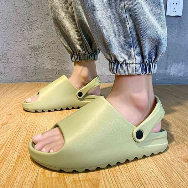 

brand summer beach sandals slippers 35~46 west men slides 2021 fashion women runner men's slide casual mules shoes, Black