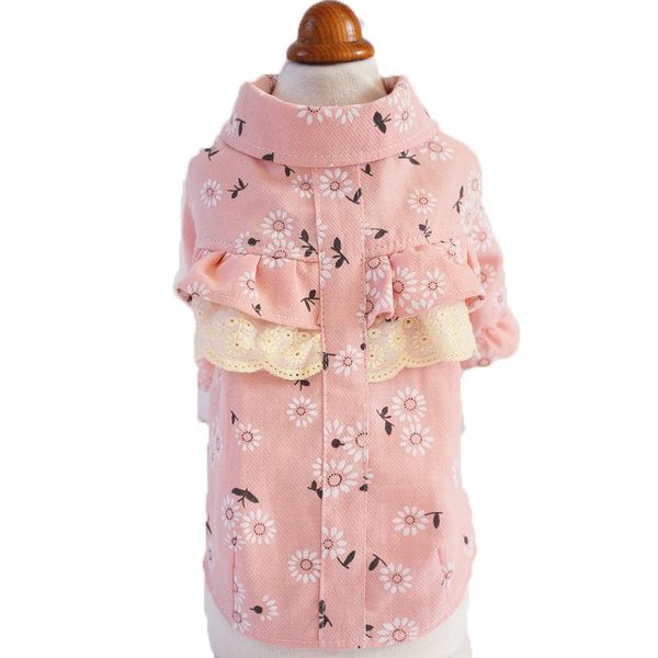 

spring and summer cotton printed thin dog shirts for small dogs cute princess pet shirt costume apparel