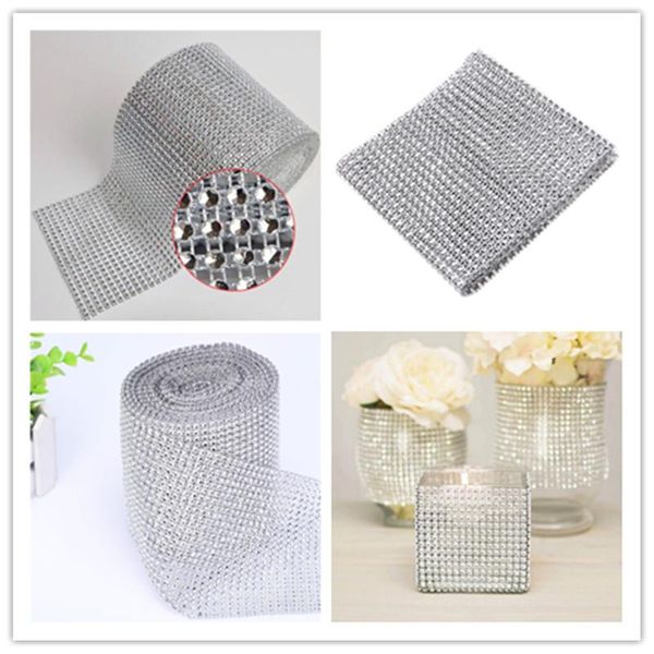 

yard/90cm*12cm tulle rolls mesh trim bling diamond wrap cake roll crystal ribbons party supplies wedding decor 8zhh193 decorative flowers &