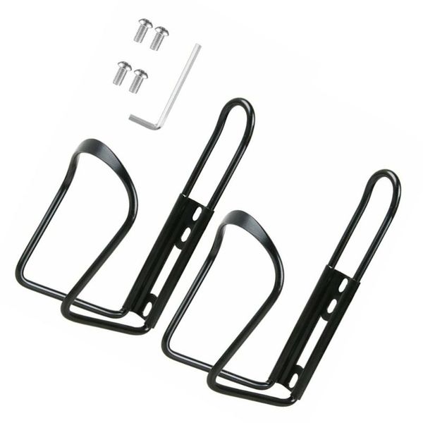 

water bottles & cages 2pcs sports bottle holder aluminum alloy kettle mountain bike storage sturdy cup for use (