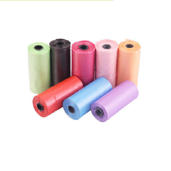

15 rolls/pack 225pcs pet dog garbage clean-up bag pe puppy cat poop cleaning for outdoor waste pick up travel & outdoors