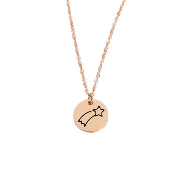 

chains you are my star necklace personalized stainless steel laser logo custom your own design, Silver