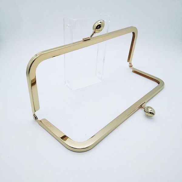 

bag parts & accessories 10pcs 20cm smooth metal frame for coin purse handbag diy, Black