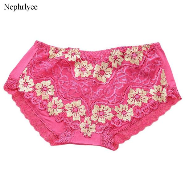 

women's panties 2021 plus sze floral women lace knicker low waist brief ladies embroidery underpants soft underwear p251, Black;pink