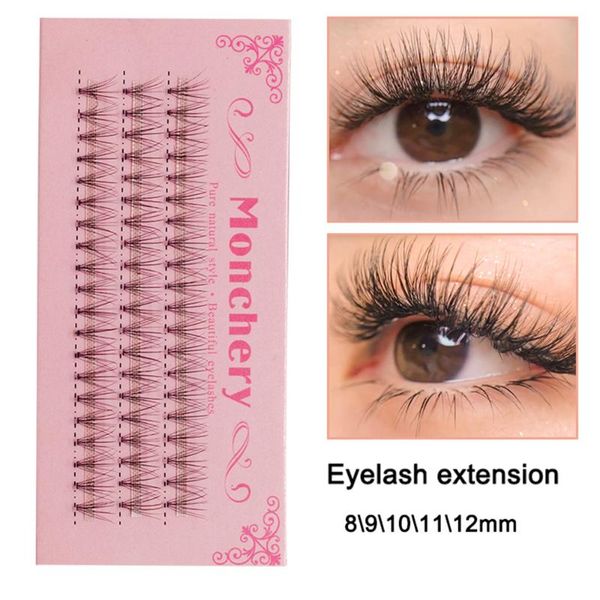 

box natural cluster grafted false eyelashes fluffy long lasting ultra-thin mink professional eye beauty tools