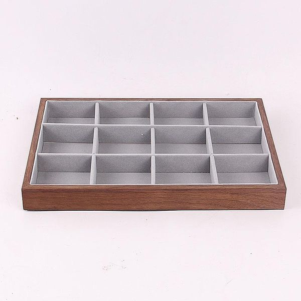 

jewelry pouches, bags 12 grids fashion portable velvet ring display organizer box tray holder earring storage case showcase, Pink;blue