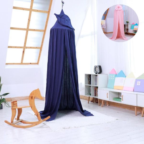 

mosquito net cotton 3d hung dome ruffle princess girls crib canopy baby bed kids room decor 240cm