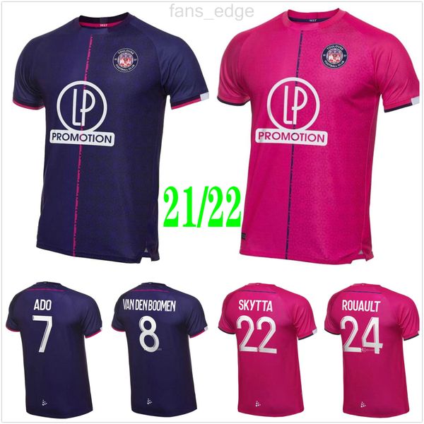 

21 22 toulouse maillot de foot soccer jerseys home away bule red 2021 2022 rhys healey anriste deyaegere amian moreira custom football shirs, Black;yellow