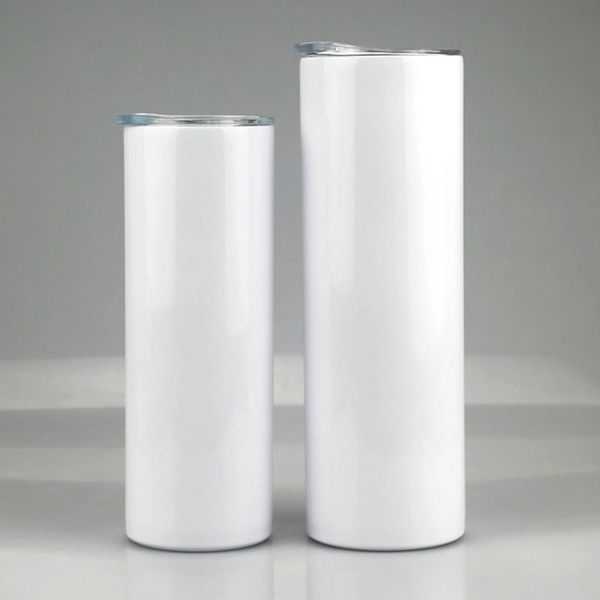 

water bottles diy sublimation tumbler 15oz 20oz 30oz straight skinny cups stainless steel slim insulated