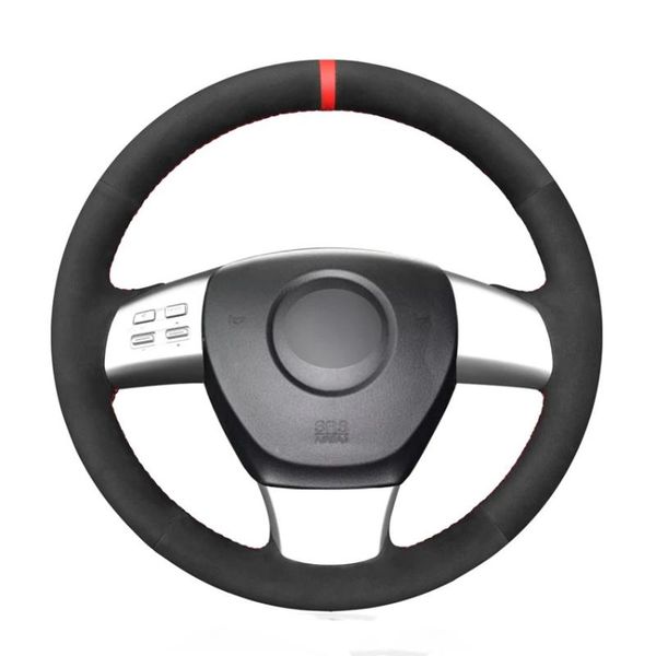 

steering wheel covers hand sew black suede cover for 6 (us) 2009-2010 8 2011-2021 cx-9 cx9 2007 2008 2009