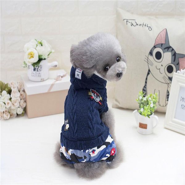 

dog jumpsuits winter woolen rompers pet autumn fall warm clothes 2021 style apparel