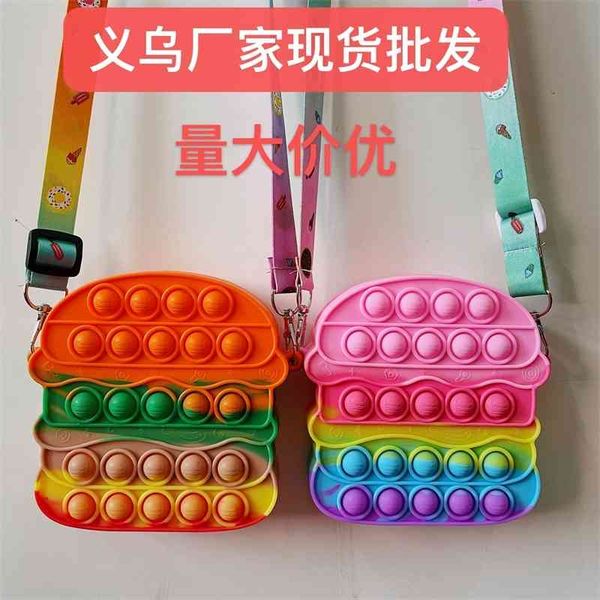 

new rat killing pioneer hamburger bag finger tip decompression bubble messenger zero wallet