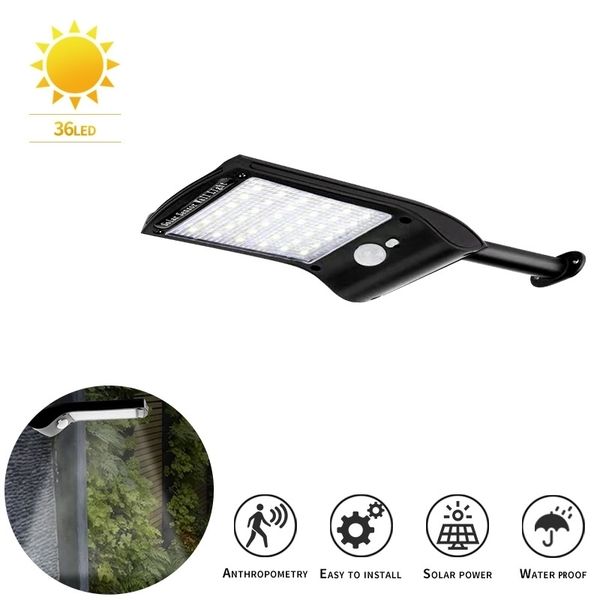 

new solar energy rotating wall 36led human body induction outdoor courtyard garden night lamp