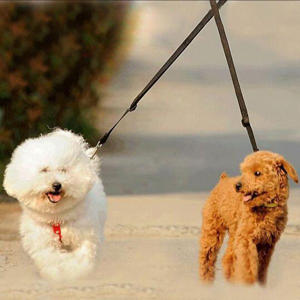 

dog collars & leashes lapladog hand-made coupler double for two dogs nylon training twin lead walking leash