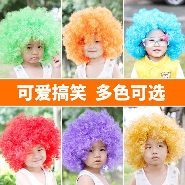 

colorful clown wig, exploding head, headgear,, Black