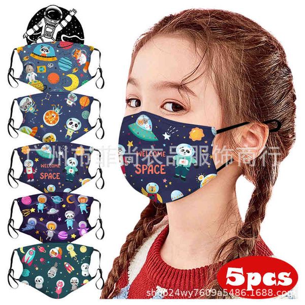 

life star rocket printed children's mask with filter