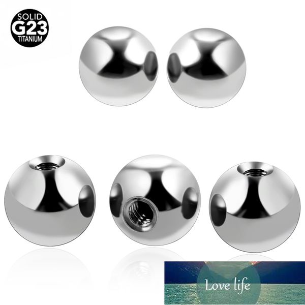 10 Pz / 50 Pz G23 Accessori in titanio Palline per orecchini Piercing al capezzolo Piercing al sopracciglio al naso Sfere a vite Accessori di ricambio Prezzo di fabbrica design esperto