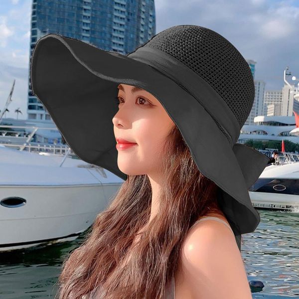 

wide brim hats chapeau de plage women's wide-brim sun protection straw hat,folable floppy hat,vintage uv mujer beach cap #t1, Blue;gray