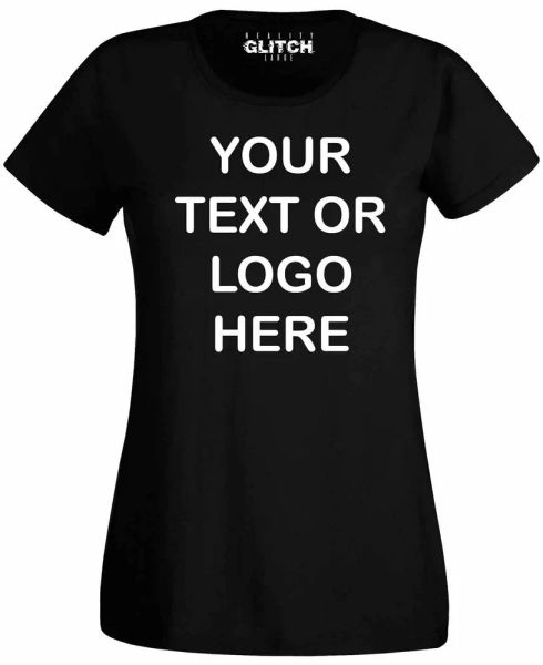 

custom printed women's personalised printed t-shirt design, White;black