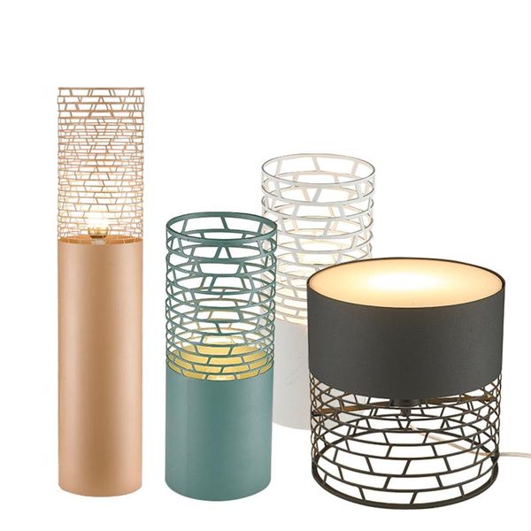 

floor lamps nordic simple designer hollowing cylinder model foyer lights post modern creative restaruant deco stand