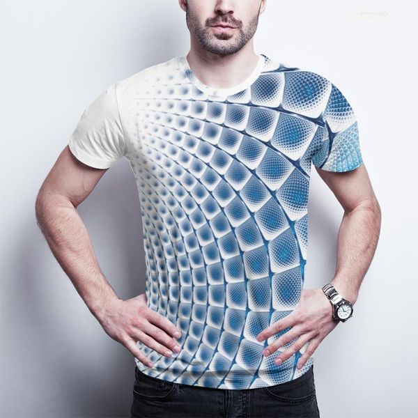 

men's t-shirts three-dimensional 3d swirl t-shirt summer men and women fashion casual short-sleeved harajuku hip-hop trend, White;black