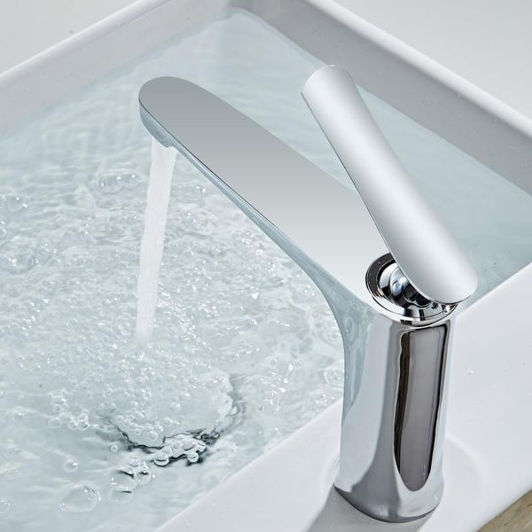 

bathroom sink faucets silver/black stainless steel faucet with single-handle paint basin single hole modern design