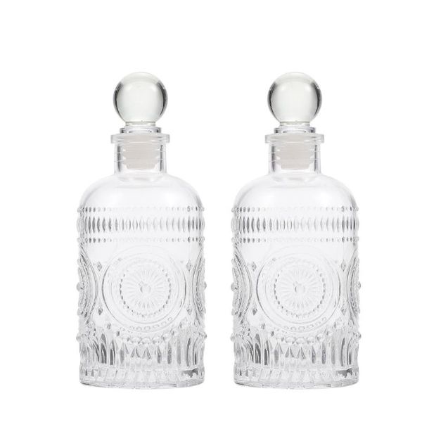 

storage bottles & jars 2pcs home glass diffuser empty room decoration jar