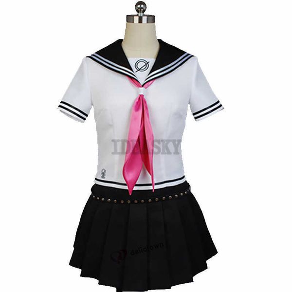 Danganronpa Dangan Ronpa Mioda Ibuki Parrucche Cosplay Costume Anime giapponese Uniforme scolastica Vestito da marinaio Donna Halloween Y0913