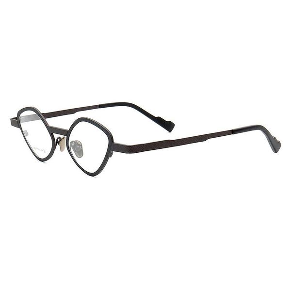 

fashion sunglasses frames polygon eyeglasses men women titanium glasses frame man brand ultra light spectacles for prescription, Black