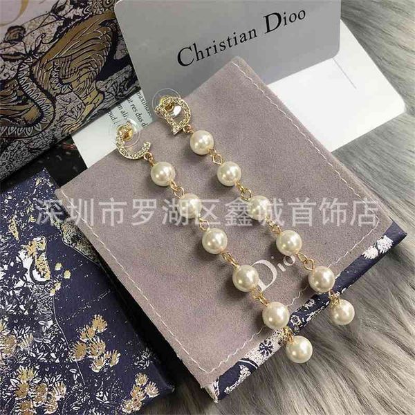 

75% off outlet online earrings 20-year-old letter pearl earrings, Silver