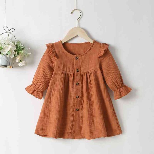 

girls' college style foam cotton printed children's girls' simple and delicate dress princess skirt, Red;yellow