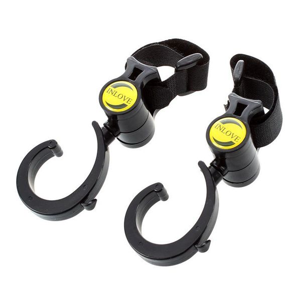 

robe hooks stroller clip bag universal hook rotates 360 Â° black