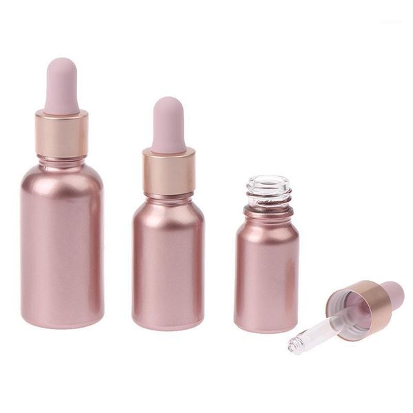 

storage bottles & jars 10/15/30ml rose gold thick glass roll essential oil empty perfume roller ball bottle arrival