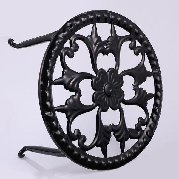 

garden flowerpot stand floor to ceiling iron supports rack decorative holder for indoor outdoor balcony (black) storage baskets