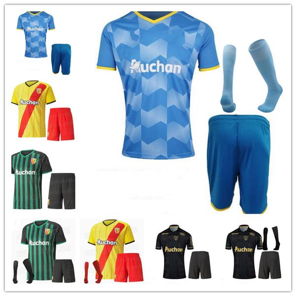 

2022 rc lens sainte-barbe soccer jerseys kakuta ganago sotoca muinga medina bade 2021 maillot de foot men kits kids football uniform 10 zh, Black;yellow