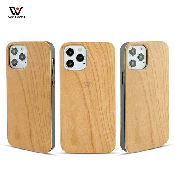 Shockper Phone Case Natural Walnut Bamboo Maple Wood Blank TPU Laser Design, выгравированный для iPhone 11 12 13 Pro Max