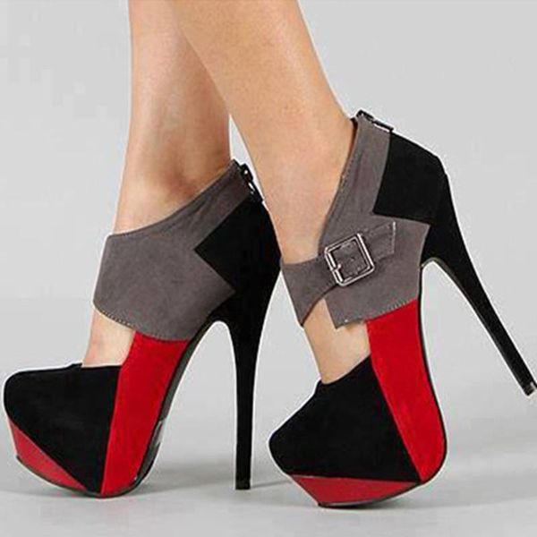 

dress shoes shoes.novelty fashion women's shoes, multi color suede high-heeled about 14.5 cm, round toe pumps. size:34-45, Black