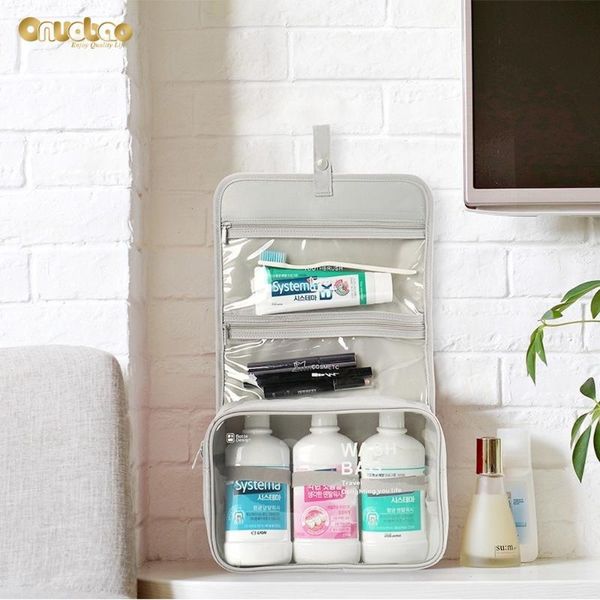 

cosmetic bags & cases hanging toiletry storage wash bag& women clear travel portable large-capacity waterproof supplies tote bag