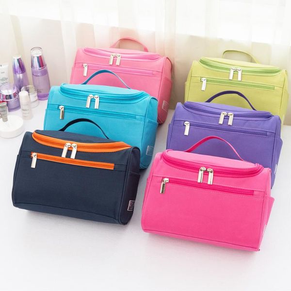 

portable fashion cosmetic bag simple large capacity travel makeup waterproof oxford cloth wash organizer storage lmjz bags & cases