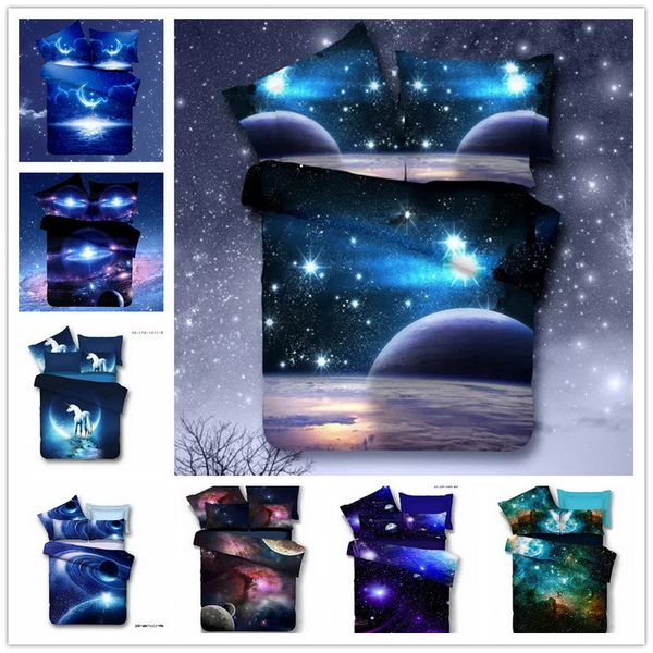 

universe ding quilt cover 1.8m dream 3d star bed sheet four piece set