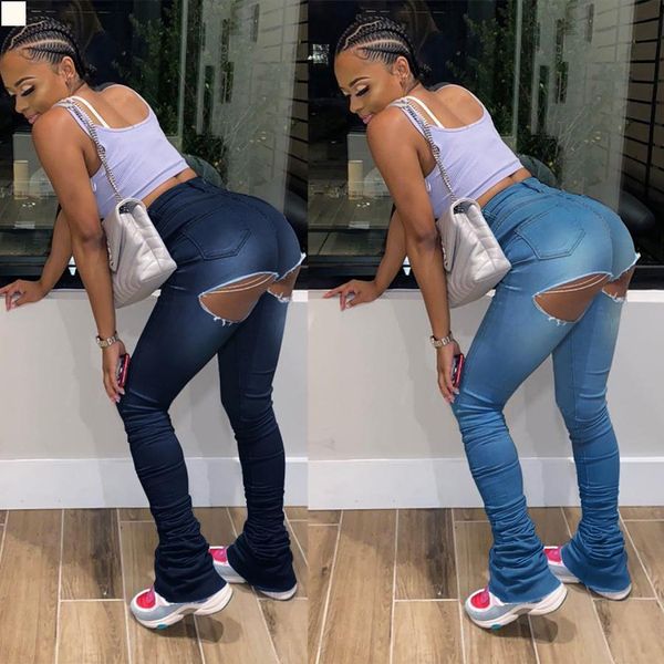 

female pants woman womans clothes plus size leggings mom denim trousers high waisted women designer jeans femme ripped indie black fashion r, Blue