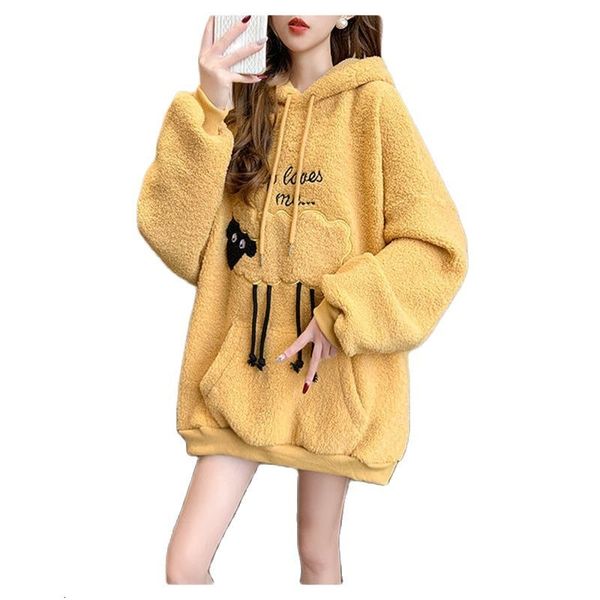 

women's sweaters pulÃ´ver harajuku lolita de lÃ£, com capuz, moda inverno, gran, longo, aplique corvino, suÃ©ter escolar, roupas fofas men, White;black