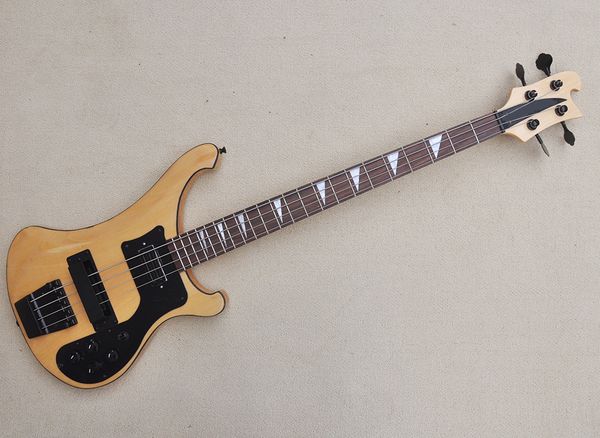 

4 strings 4003 ricken electric bass guitar with black pickguard,rosewood fretboard,natural wood color